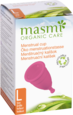 Sie sehen eine Packung Masmi Öko Menstruationstasse Größe L, Produktbild: 01 Masmi Öko Menstruationstasse Größe L, A-Nr.: 4620840 - 01