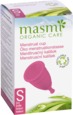 Sie sehen eine Packung Masmi Öko Menstruationstasse Größe S, Produktbild: 01 Masmi Öko Menstruationstasse Größe S, A-Nr.: 4620828 - 01