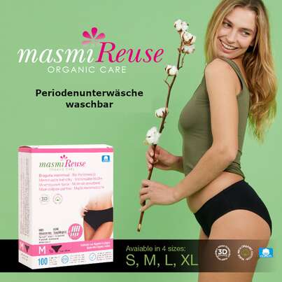 Bio Periodenslip Masmi Reuse - Waschbar - Größe M, A-Nr.: 5588274 - 02