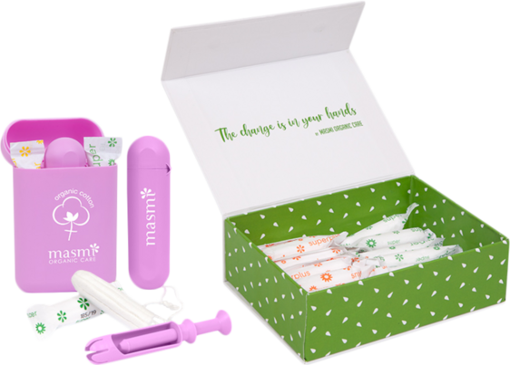 Bio Tampons mit Re-Use Applikator Classic &amp; Super MASMI, A-Nr.: 5713437 - 02