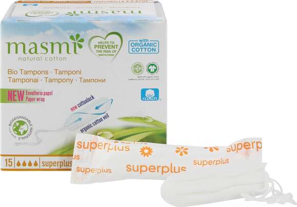 Sie sehen eine Packung Masmi Organic Care - Bio Tampons Super Plus, Produktbild: 03 Masmi Organic Care - Bio Tampons Super Plus, A-Nr.: 4368895 - 03