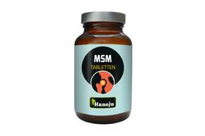 Sie sehen eine Packung Hanoju MSM Tabletten 750mg, Produktbild: 01 Hanoju MSM Tabletten 750mg, A-Nr.: 4854288 - 01