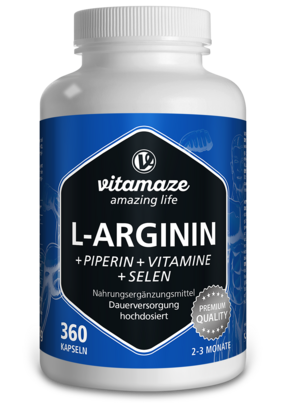 Vitamaze L-Arginin 750mg hochdosiert +Piperin u. Vitamine, A-Nr.: 5179481 - 01