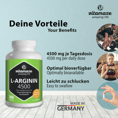 Vitamaze L-Arginin 750mg hochdosiert, A-Nr.: 5179647 - 02