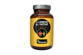 Sie sehen eine Packung Hanoju L-Carnitin + L-Tartrat Kapseln, Produktbild: 01 Hanoju L-Carnitin + L-Tartrat Kapseln, A-Nr.: 4385190 - 01