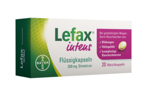 Sie sehen eine Packung Lefax® intens Flüssigkapseln, Produktbild: 01 Lefax® intens Flüssigkapseln, A-Nr.: 5342521 - 01