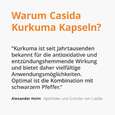 Sie sehen eine Packung Casida Kurkuma Kapseln mit schwarzem Pfeffer, Produktbild: 02 Casida Kurkuma Kapseln mit schwarzem Pfeffer, A-Nr.: 5338991 - 02