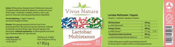 Lactobac Darmbakterien Multistamm Kapseln, A-Nr.: 5758836 - 01