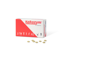 Sie sehen eine Packung KaRazym Tabletten 100 Stk., Produktbild: 01 KaRazym Tabletten 100 Stk., A-Nr.: 3573363 - 01