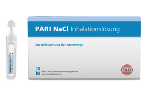 Sie sehen eine Packung PARI NaCl 0,9% Inhalationslösung, Produktbild: 01 PARI NaCl 0,9% Inhalationslösung, A-Nr.: 4758107 - 01
