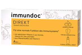 Sie sehen eine Packung immundoc® DIREKT Trinkfläschchen, Produktbild: 01 immundoc® DIREKT Trinkfläschchen, A-Nr.: 3896020 - 01