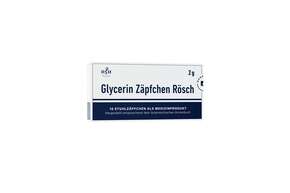 Sie sehen eine Packung Glycerin Zäpfchen Rösch 2g 10 Stk., Produktbild: 01 Glycerin Zäpfchen Rösch 2g 10 Stk., A-Nr.: 1304593 - 01