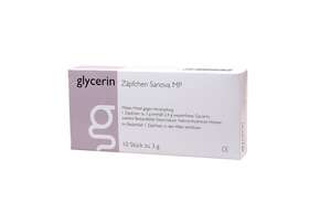 Sie sehen eine Packung Glycerin Zäpfchen "Sanova" MP 3g, Produktbild: 01 Glycerin Zäpfchen "Sanova" MP 3g, A-Nr.: 3170530 - 01