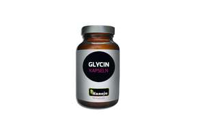 Sie sehen eine Packung Hanoju Glycin Kapseln 600mg, Produktbild: 01 Hanoju Glycin Kapseln 600mg, A-Nr.: 4255501 - 01