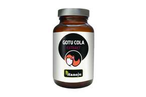 Sie sehen eine Packung Hanoju Gotu Cola Extrakt Kapseln 400mg, Produktbild: 01 Hanoju Gotu Cola Extrakt Kapseln 400mg, A-Nr.: 4492632 - 01