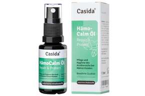 Sie sehen eine Packung Casida HämoCalm Öl Repair & Protect, Produktbild: 01 Casida HämoCalm Öl Repair & Protect, A-Nr.: 4250219 - 01