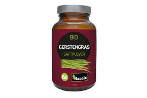 Sie sehen eine Packung Hanoju Gerstengrassaft Pulver Bio, Produktbild: 01 Hanoju Gerstengrassaft Pulver Bio, A-Nr.: 4492655 - 01