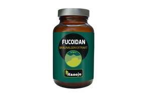 Sie sehen eine Packung Hanoju Fucoidan 85% Extrakt 600 mg, Produktbild: 01 Hanoju Fucoidan 85% Extrakt 600 mg, A-Nr.: 4256133 - 01