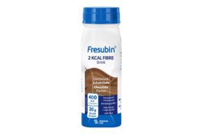 Sie sehen eine Packung Fresubin® 2 kcal Fibre Drink Schokolade, Produktbild: 01 Fresubin® 2 kcal Fibre Drink Schokolade, A-Nr.: 4442232 - 01