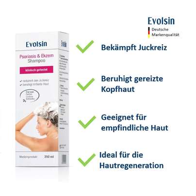 Evolsin Psoriasis &amp; Ekzem Shampoo 250 ml, A-Nr.: 5666206 - 02