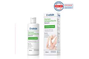 Sie sehen eine Packung Evolsin Psoriasis Schuppenflechte Balsam, Produktbild: 01 Evolsin Psoriasis Schuppenflechte Balsam, A-Nr.: 5396942 - 01