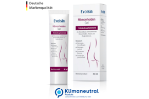 Sie sehen eine Packung Evolsin Hämorrhoiden Gel 40 ml, Produktbild: 01 Evolsin Hämorrhoiden Gel 40 ml, A-Nr.: 5666152 - 01
