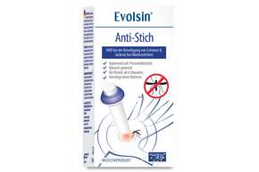 Sie sehen eine Packung Evolsin Anti-Stich Stift 1 Stück, Produktbild: 01 Evolsin Anti-Stich Stift 1 Stück, A-Nr.: 5710172 - 01