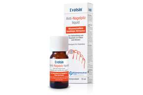 Sie sehen eine Packung Evolsin Anti-Nagelpilz liquid 10 ml, Produktbild: 01 Evolsin Anti-Nagelpilz liquid 10 ml, A-Nr.: 5666169 - 01