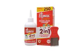 Sie sehen eine Packung Elimax® Shampoo 250 ml, Produktbild: 01 Elimax® Shampoo 250 ml, A-Nr.: 4582281 - 01