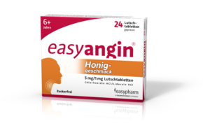 easyangin mit Honiggeschmack 5mg/1mg Lutschtabletten, A-Nr.: 4989232 - 01