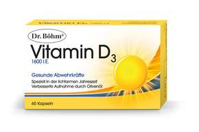 Sie sehen eine Packung Dr. Böhm Vitamin D3, Produktbild: 01 Dr. Böhm Vitamin D3, A-Nr.: 4902001 - 01