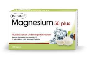 Sie sehen eine Packung Dr. Böhm Magnesium 50 plus Dragees, Produktbild: 01 Dr. Böhm Magnesium 50 plus Dragees, A-Nr.: 4607213 - 01