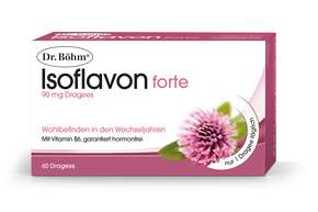 Sie sehen eine Packung Dr. Böhm Isoflavon forte, Produktbild: 01 Dr. Böhm Isoflavon forte, A-Nr.: 3046824 - 01