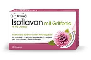Sie sehen eine Packung Dr. Böhm Isoflavon mit Griffonia, Produktbild: 01 Dr. Böhm Isoflavon mit Griffonia, A-Nr.: 4356610 - 01