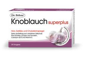 Sie sehen eine Packung Dr. Böhm Knoblauch superplus, Produktbild: 01 Dr. Böhm Knoblauch superplus, A-Nr.: 2287388 - 01