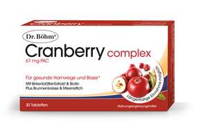 Sie sehen eine Packung Dr. Böhm Cranberry complex, Produktbild: 01 Dr. Böhm Cranberry complex, A-Nr.: 4846030 - 01