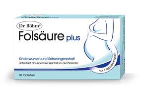 Sie sehen eine Packung Dr. Böhm Folsäure plus, Produktbild: 01 Dr. Böhm Folsäure plus, A-Nr.: 2317416 - 01