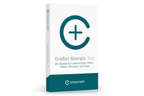 Sie sehen eine Packung cerascreen Großer Allergie Test, Produktbild: 01 cerascreen Großer Allergie Test, A-Nr.: 5638428 - 01
