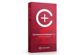 Sie sehen eine Packung Coronavirus Antikörper Test, Produktbild: 01 Coronavirus Antikörper Test, A-Nr.: 5341496 - 01
