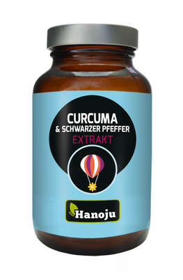 Hanoju Curcuma Pulver + Schwarzer Pfeffer Extrakt Kapseln, A-Nr.: 4255688 - 01