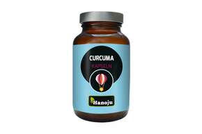 Sie sehen eine Packung Hanoju Curcuma Extrakt Kapseln 400mg, Produktbild: 01 Hanoju Curcuma Extrakt Kapseln 400mg, A-Nr.: 4384919 - 01