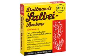 Sie sehen eine Packung DALLMANN'S SALBEI BONBONS, 37g, FS, Produktbild: 01 DALLMANN'S SALBEI BONBONS, 37g, FS, A-Nr.: 3390183 - 01