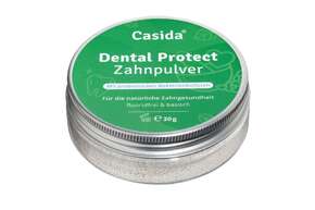 Sie sehen eine Packung Casida Dental Protect Zahnpulver, Produktbild: 01 Casida Dental Protect Zahnpulver, A-Nr.: 5423254 - 01