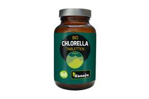 Sie sehen eine Packung Hanoju Chlorella Tabletten Bio 400mg, Produktbild: 01 Hanoju Chlorella Tabletten Bio 400mg, A-Nr.: 4256096 - 01