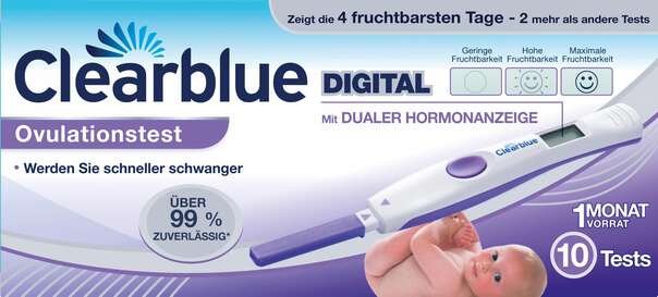 Clearblue DIGITAL Ovulationstest mit dualer Hormonanzeige, A-Nr.: 4190204 - 01