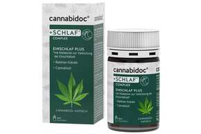 Sie sehen eine Packung cannabidoc® +SCHLAF* COMPLEX, Produktbild: 01 cannabidoc® +SCHLAF* COMPLEX, A-Nr.: 5607391 - 01