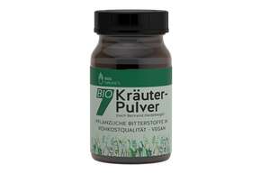 Sie sehen eine Packung doc nature’s BIO 7 Kräuter-Pulver, Glas, Produktbild: 01 doc nature’s BIO 7 Kräuter-Pulver, Glas, A-Nr.: 5619477 - 01