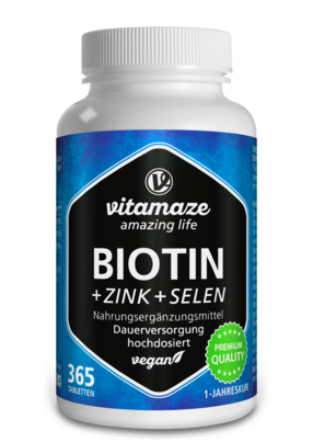 Vitamaze Biotin 10mg hochdosiert +Zink u. Selen, A-Nr.: 5179280 - 01