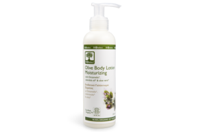 Sie sehen eine Packung Bioselect Olive Body Lotion Moisturizing, Produktbild: 01 Bioselect Olive Body Lotion Moisturizing, A-Nr.: 4566709 - 01