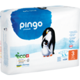 Sie sehen eine Packung Bio Windeln Midi 4-9kg Pinguin – Pingo Swiss, Produktbild: 01 Bio Windeln Midi 4-9kg Pinguin – Pingo Swiss, A-Nr.: 4559543 - 01